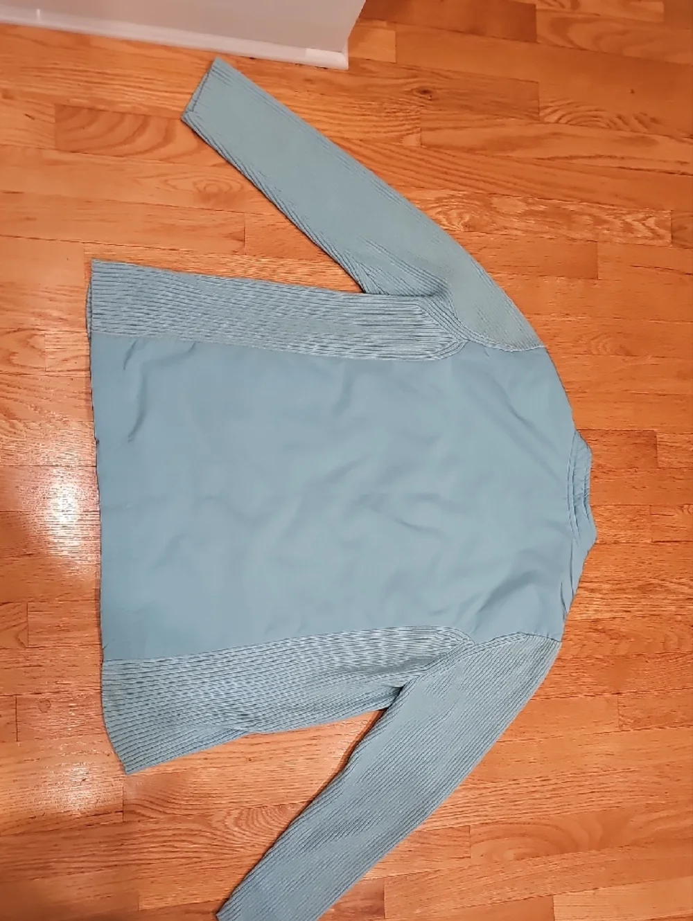 Sigrid Olsen Soft Light Blue /  Teal Green Zip-Front Jacket Size 1X - Picture 9 of 10